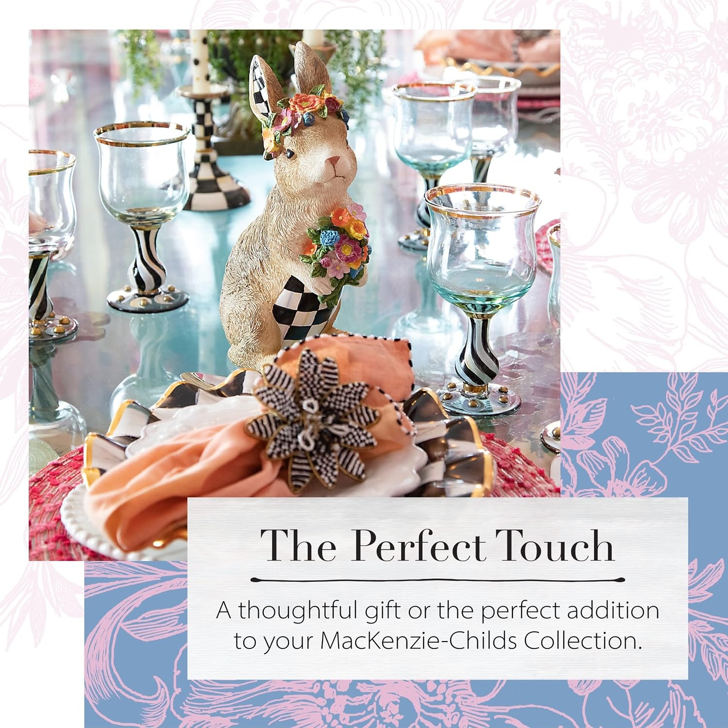 image:imageMacKenzieChilds Frolic of The Animals Animal Figurine Decor for The Home Rabbit