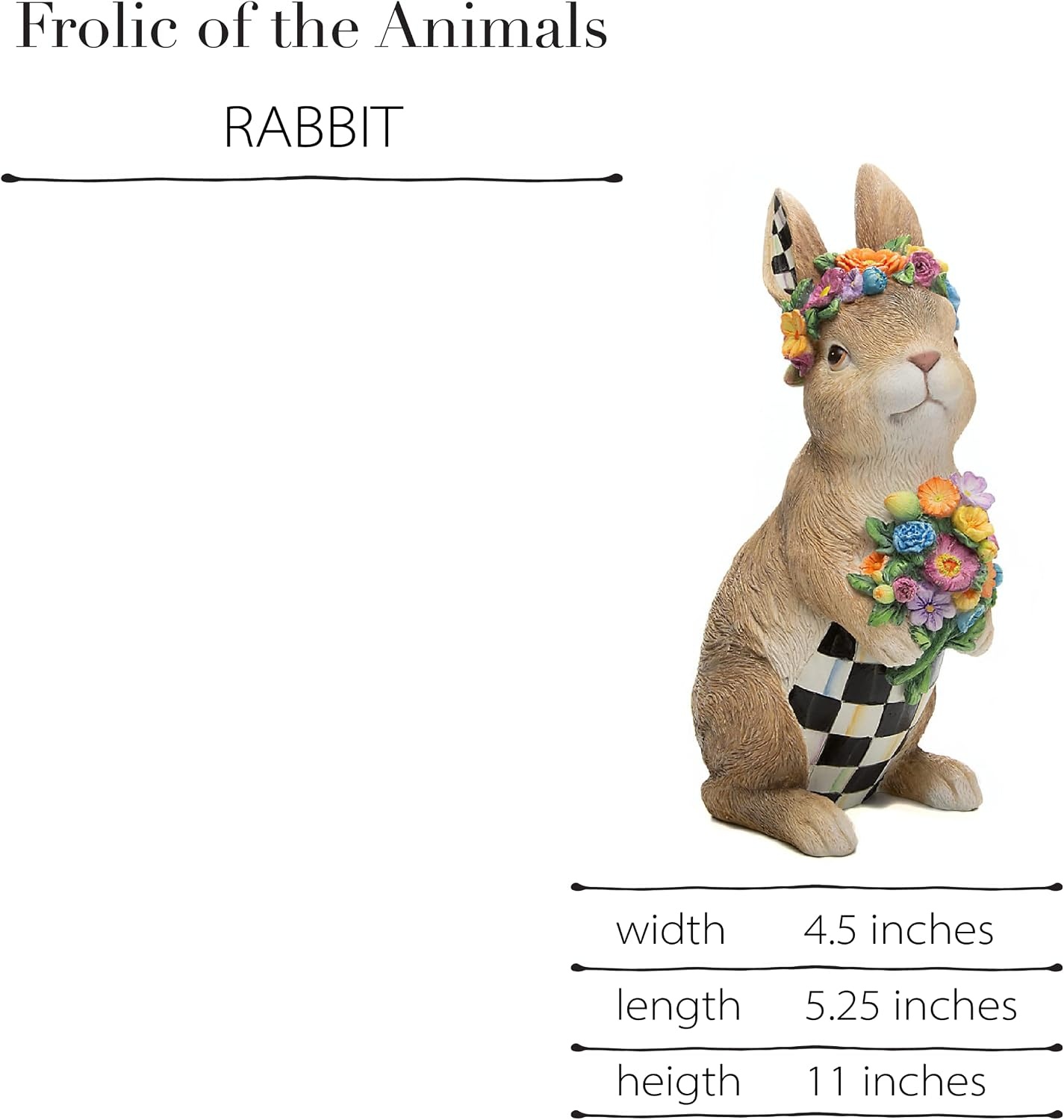 image:imageMacKenzieChilds Frolic of The Animals Animal Figurine Decor for The Home Rabbit