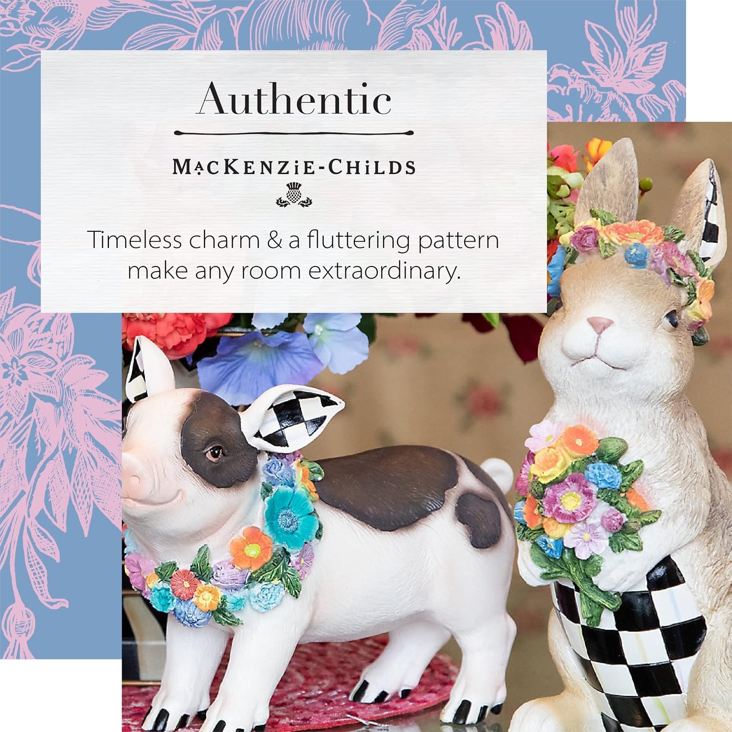 image:imageMacKenzieChilds Frolic of The Animals Animal Figurine Decor for The Home Rabbit