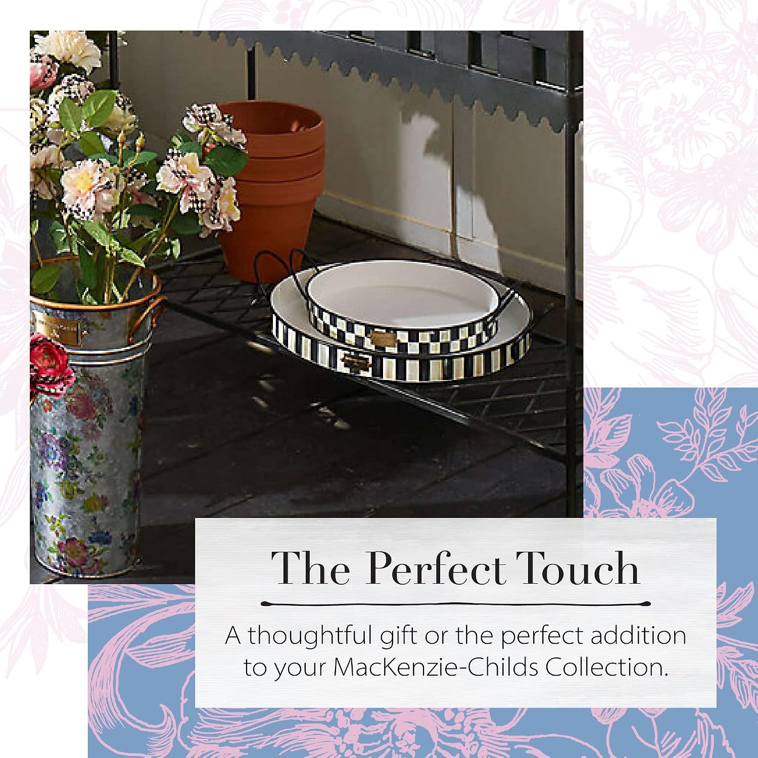 image:imageMacKenzieChilds Spectator Galvanized Outdoor Trays Decorative Trays Set of 2