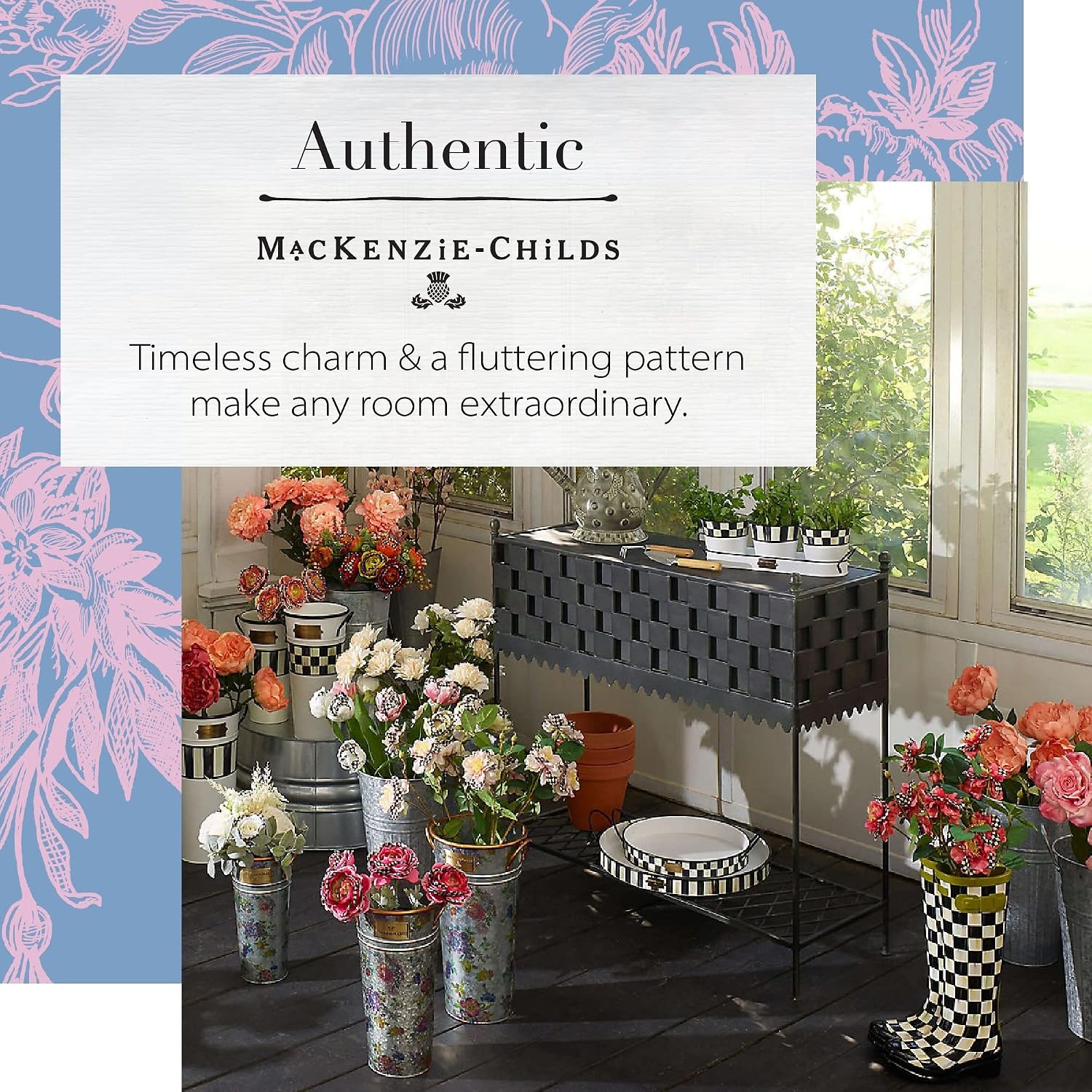 image:imageMacKenzieChilds Spectator Galvanized Outdoor Trays Decorative Trays Set of 2