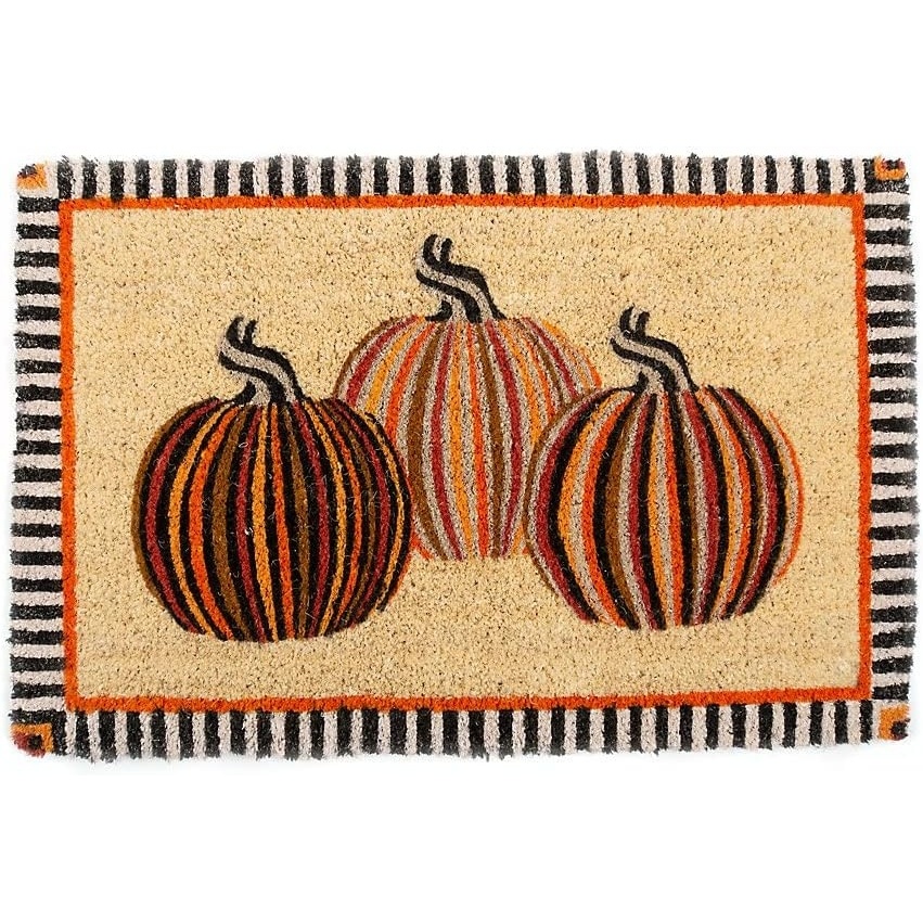 image:imageMACKENZIECHILDS Autumn Pumpkins Entrance Mat Front Door Mat Cute Welcome Mat