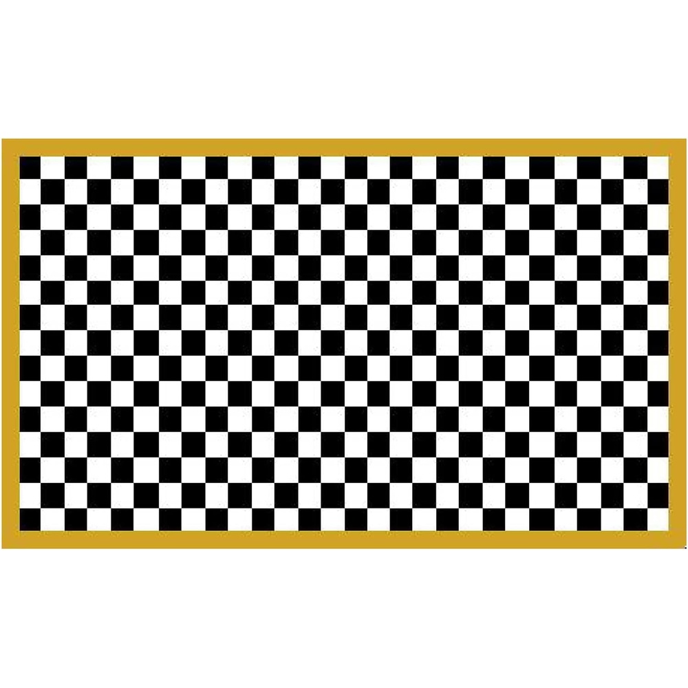 image:imageMACKENZIECHILDS Check it Out Rug Wool Rug for Bedroom and Kitchen Use 23 x 3 9 Gold