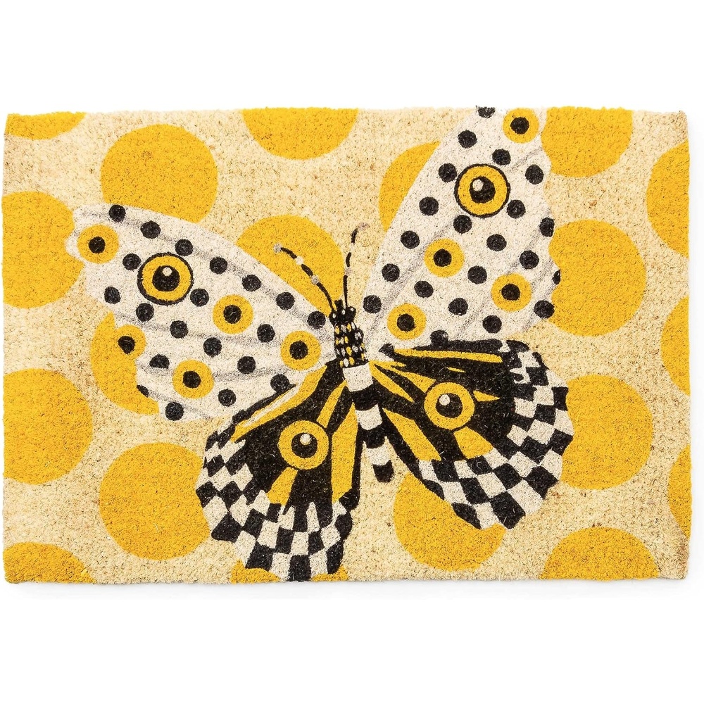 image:imageMACKENZIECHILDS Spot On Butterfly Entrance Mat Outdoor FrontDoor Mat