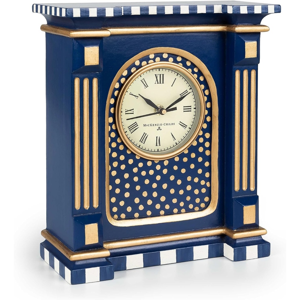image:imageMACKENZIECHILDS Clock Decorative Clock for Kitchen and Living Room Royal Check Mantel