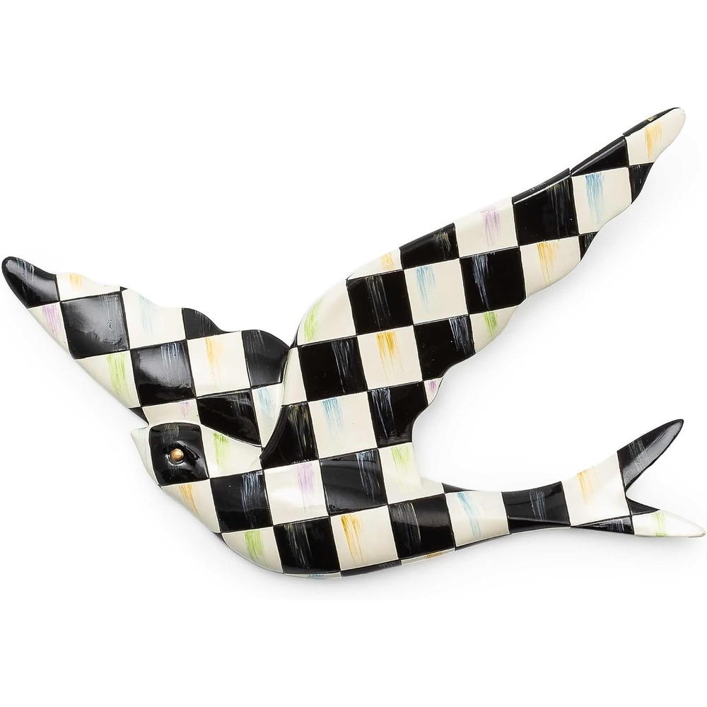 image:imageMACKENZIECHILDS Courtly Check Swallowtail Wall Decor BirdShaped Hanging Wall Art