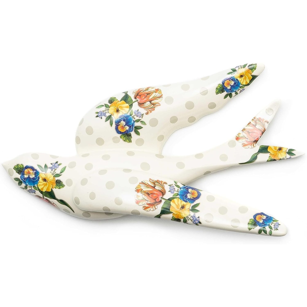 image:imageMACKENZIECHILDS Wildflowers Swallowtail Wall Decor BirdShaped Hanging Wall Art Gray