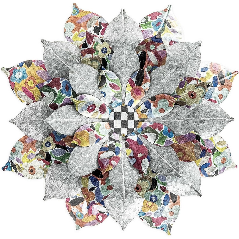 image:imageMacKenzieChilds Avant Garden Outdoor WallFlower FlowerShaped Hanging Wall Decor Large